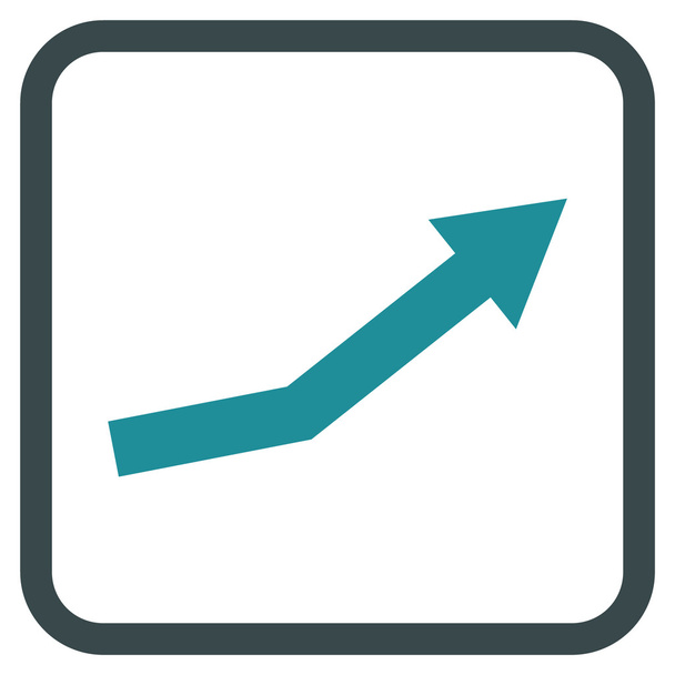 Growth Trend Vector Icon In a Frame - Вектор, зображення