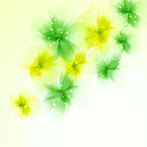 Vector background with flowers - Vector, imagen