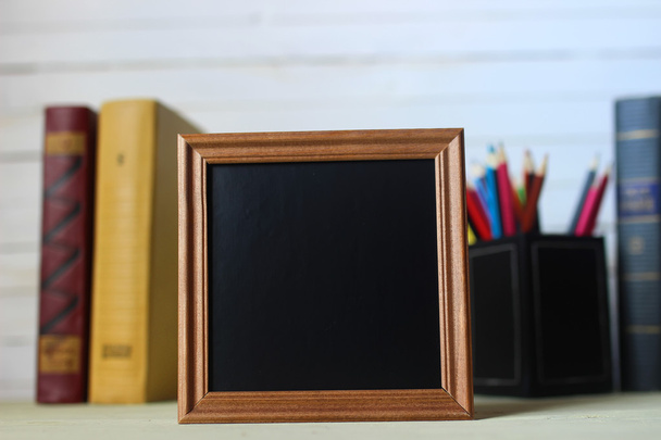 frame for text books and watch - Foto, imagen