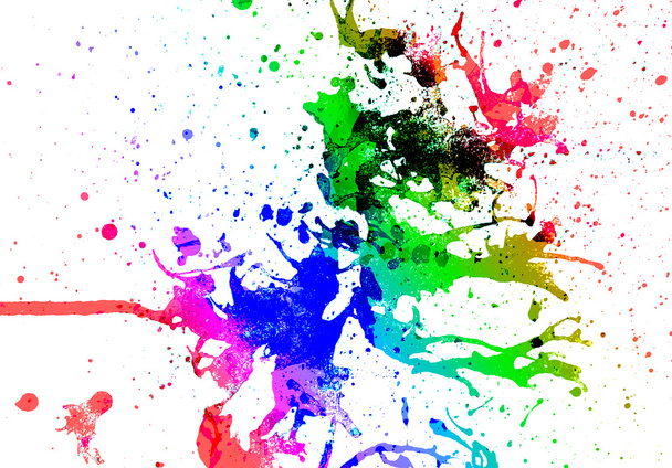 abstract multi color   background from water color - Photo, Image