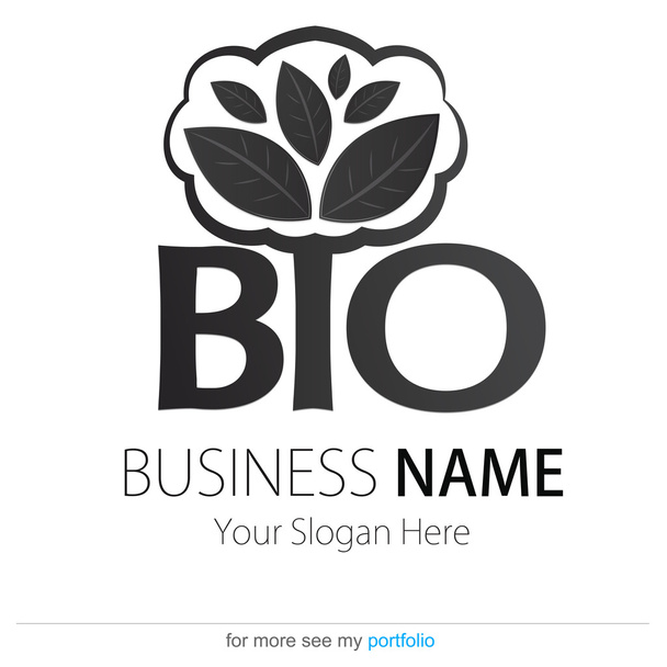 iş (şirket) logo, bio, eco, vektör, el, toprak, yaprak - Vektör, Görsel