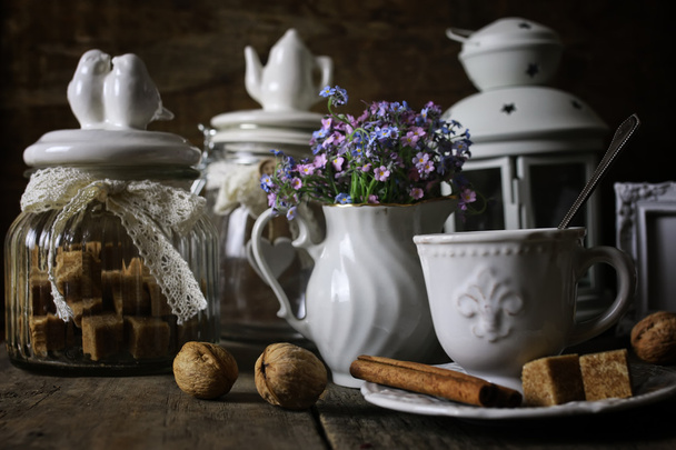 concepto de mesa de té vintage
 - Foto, imagen