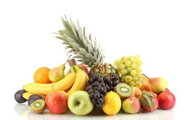Sortimento de frutas exóticas isoladas em branco - Foto, Imagem