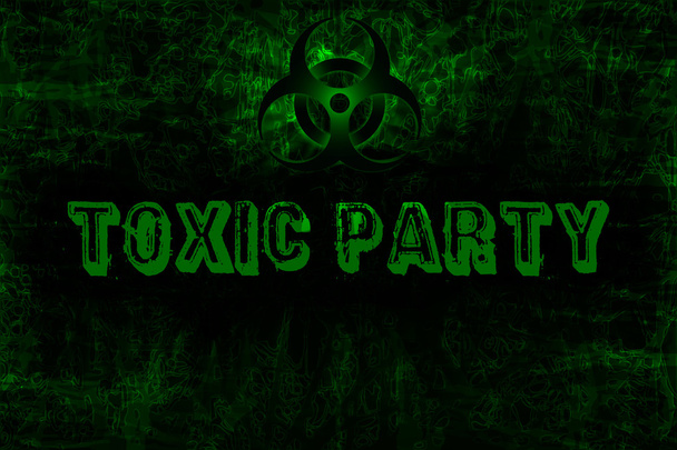 Toxic party poster. - Διάνυσμα, εικόνα