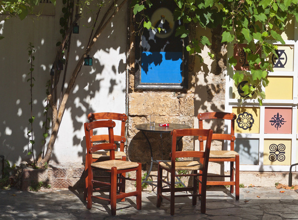 stary kawy tradycyjne miejsce na wyspie Kreta Grecja - Zdjęcie, obraz