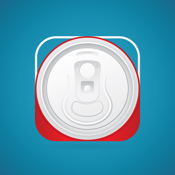 Icon Of Can With Top View. Vector Illustration. - Вектор, зображення