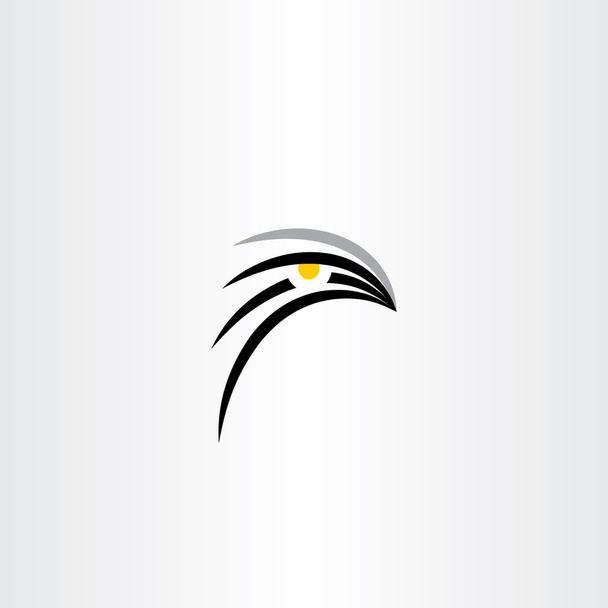 ptak jastrząb ikona ilustracja symbol - Wektor, obraz