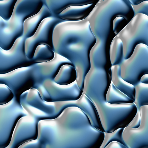 Modrý lesklý abstraktní 3d kov textura  - Fotografie, Obrázek