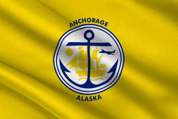 Anchorage, Alaska, Amerikai Egyesült Államok zászlaja - Fotó, kép