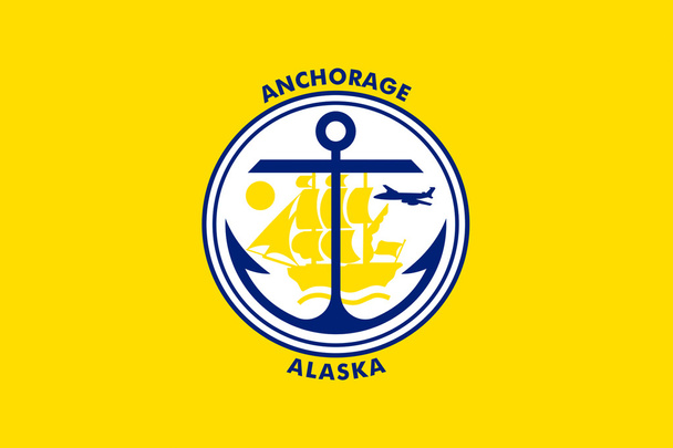 Bandera de Anchorage en Alaska, Estados Unidos
 - Foto, Imagen