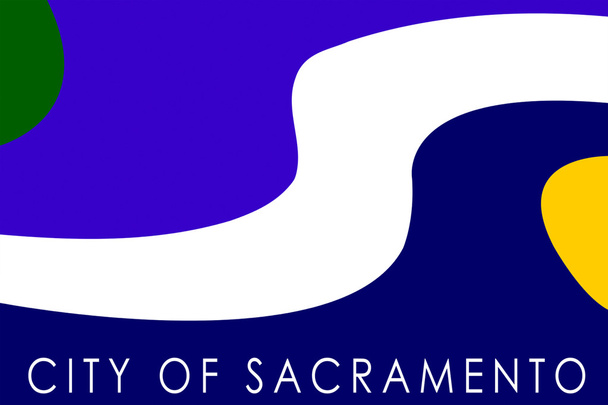 Flag of Sacramento city in California, USA - 写真・画像
