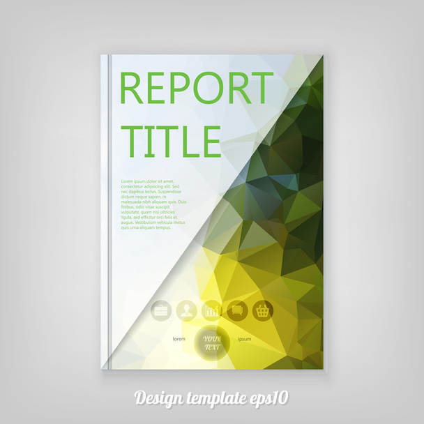 Corporate triangular polygons Brochure Template - Vektor, obrázek