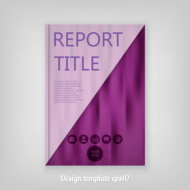 Corporate smooth purple Brochure Template - Vektor, obrázek