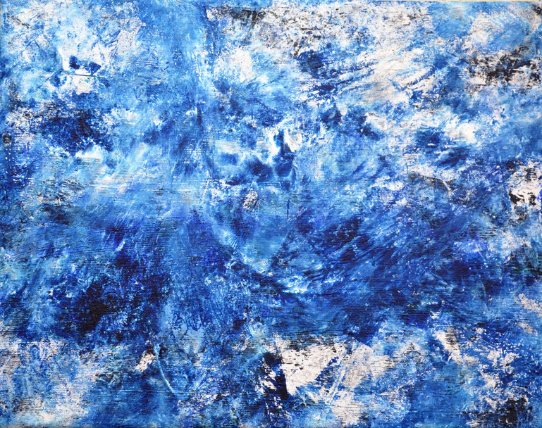 Blue and White Abstract Art Painting - Valokuva, kuva