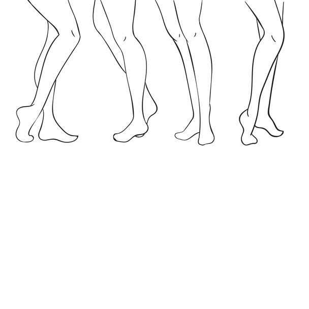 design of cute woman legs - Vector, Image