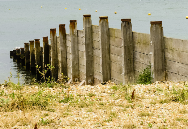 Karkea puinen groynes
 - Valokuva, kuva
