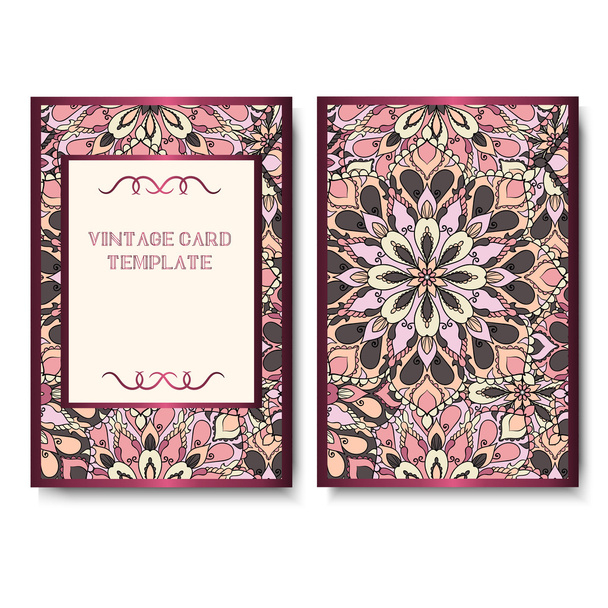 vintage flowers card - Vector, Imagen