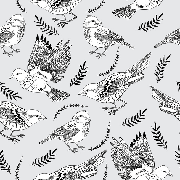 design of cute birds set  - Διάνυσμα, εικόνα