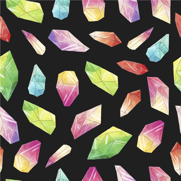 diamantes de colores engastados
 - Vector, Imagen
