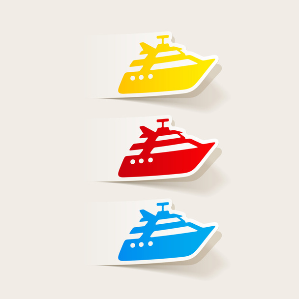 реалістичний дизайн кольорової яхти
 - Вектор, зображення
