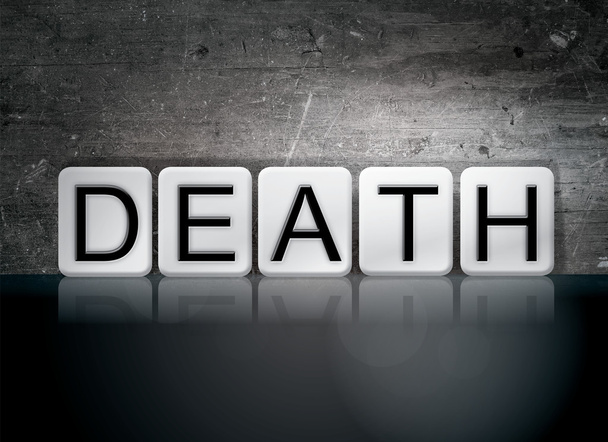 Death Tiled Letters Concept and Theme - Photo, Image