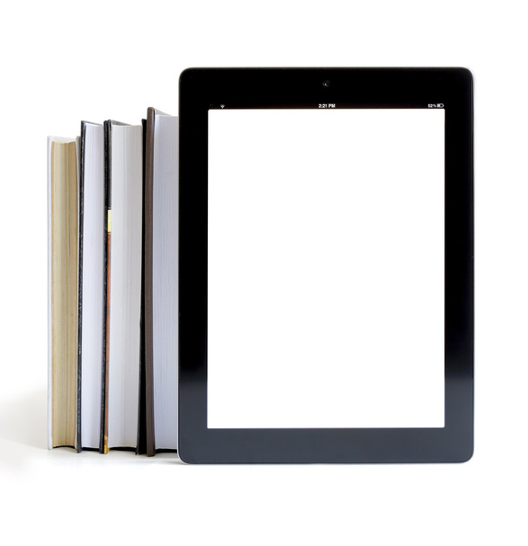 Books and iPad 3 concept - Valokuva, kuva