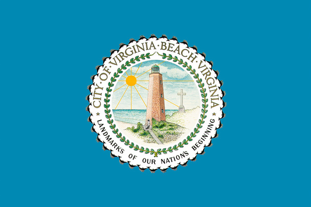 Virginia Beach, Virginia, Amerikai Egyesült Államok zászlaja - Fotó, kép