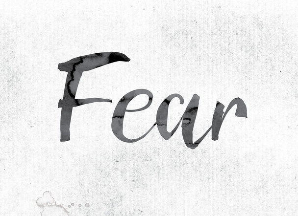 A félelem fogalma tintával festett - Fotó, kép