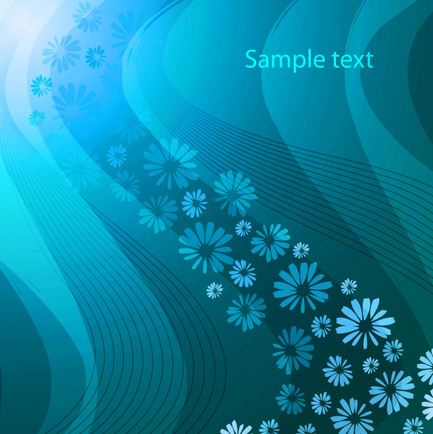 Flowers with a blue background - Вектор,изображение