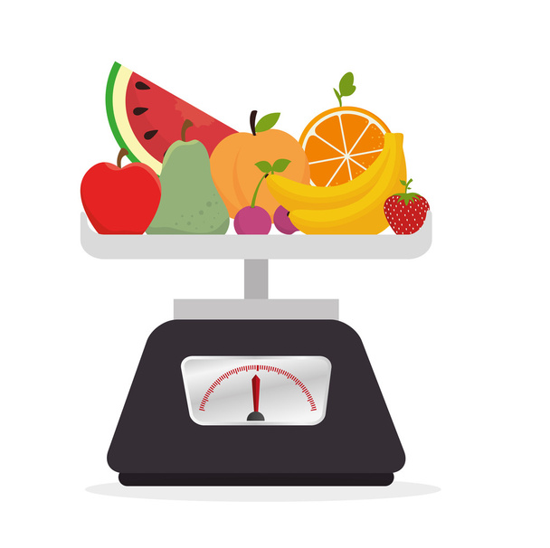nutrition healthy food isolated icon - Vector, Image