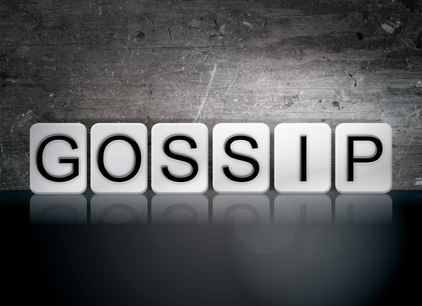 Concetto e tema di Gossip Tiled Letters
 - Foto, immagini