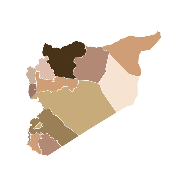 Векторные границы Сирии Карта тонов плоти
 - Вектор,изображение