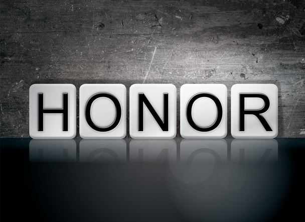 Honor Tiled Letters Concept and Theme - 写真・画像