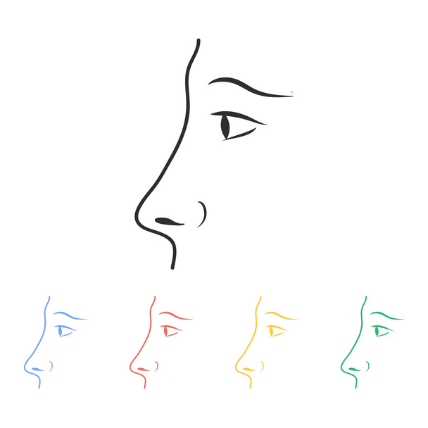 Nose - vector icon. - Vektör, Görsel