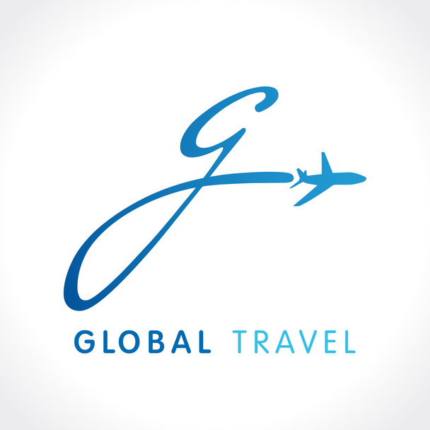 G fly travel company logo - Διάνυσμα, εικόνα