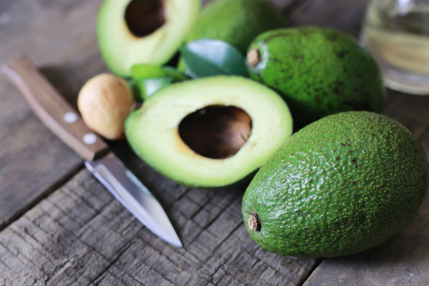 avocado on wooden background - Photo, Image