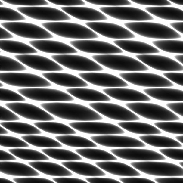 Cell tissue, netting, honeycomb, abstract black and white vector fencing background - Vector, Image