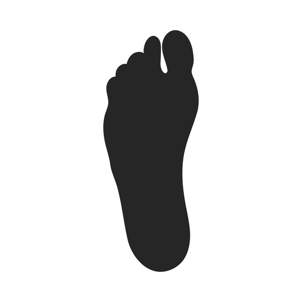 Foot icon in black style isolated on white background. Part of body symbol stock vector illustration. - Vektor, Bild