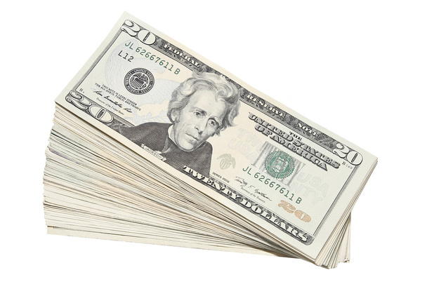 Stack of US Twenty Dollar Bills Moeda
 - Foto, Imagem