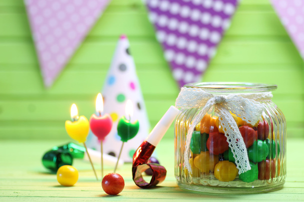 színes candy üvegedénybe - Fotó, kép