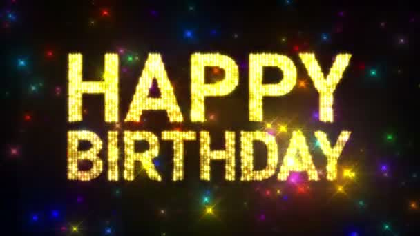 HAPPY BIRTHDAY sign over flashes - Footage, Video