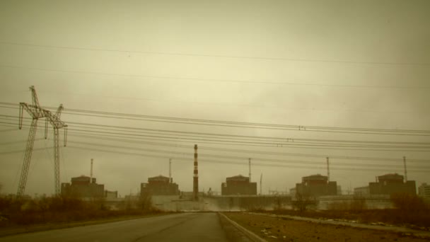 dumanı tüten nükleer güç istasyonu - Video, Çekim