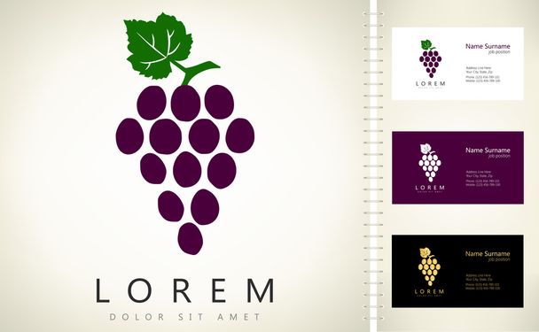 Grape vector logo - Vetor, Imagem