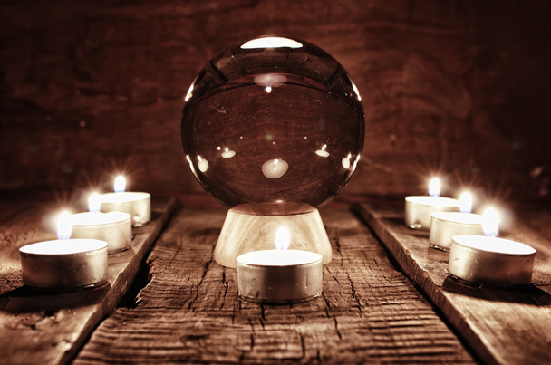 future teller candle divination - Photo, Image