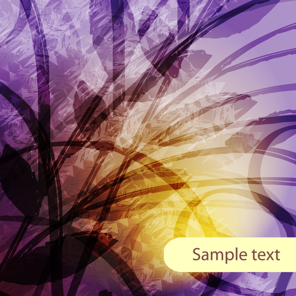 Large branches on purple background - Vector, Image