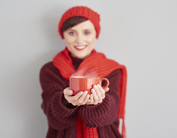 Donna in abiti invernali - Foto, immagini