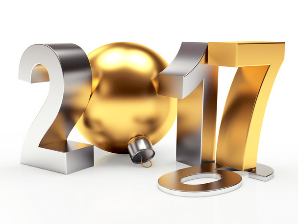 2016 cambió a 2017 Año Nuevo en blanco
 - Foto, Imagen