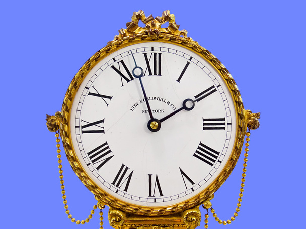Wspaniałe zabytkowe Edw. F Caldwell & Co pozłacanego brązu zegar śr - Zdjęcie, obraz