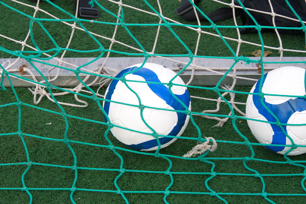 Textur, Hintergrund. Fußballtraining für Kinderbälle - Foto, Bild