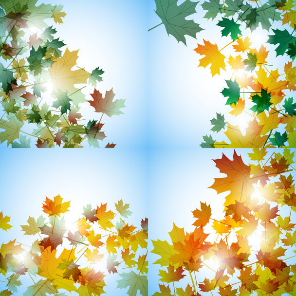 Illustration motif automne. Feuilles d'érable. Fond vectoriel
 - Vecteur, image